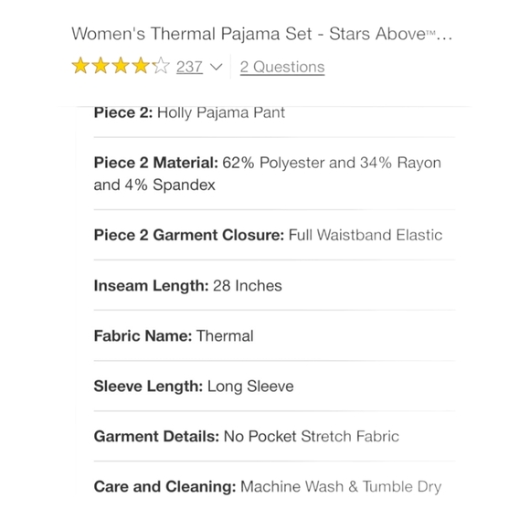 NWT Women's Thermal 2 piece Holly Berry Thermal Pajamas Size XL - Picture 14 of 16